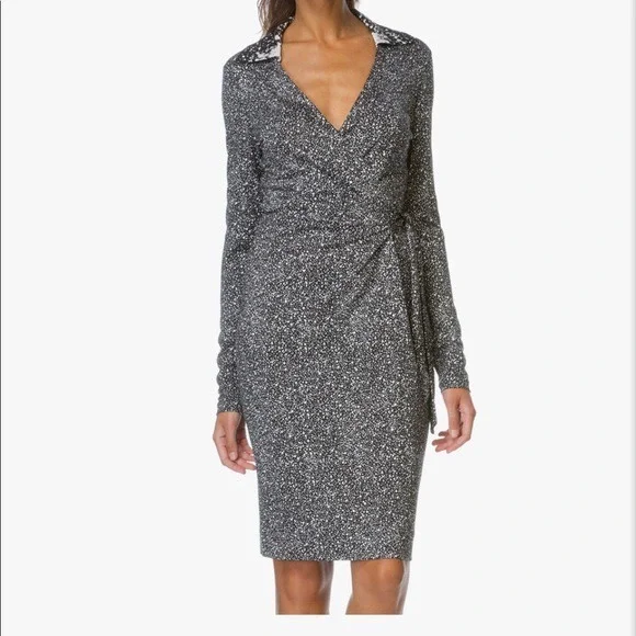Diane von Furstenberg Jelsa Wrap Dress Womens 14 100% Silk Luxe Comfort Chic - Picture 1 of 11